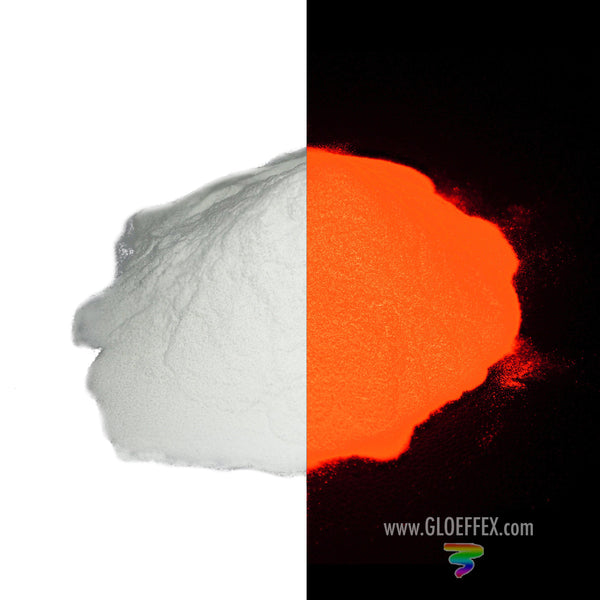 Phosphorescent Glow in the Dark Powder Pigment - Red-GLO Effex