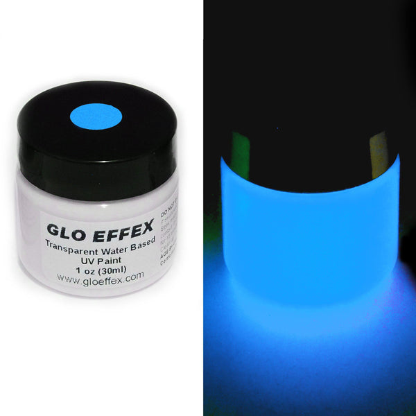 Invisible Transparent Water Based UV Reactive Paint - 1 oz-GLO Effex