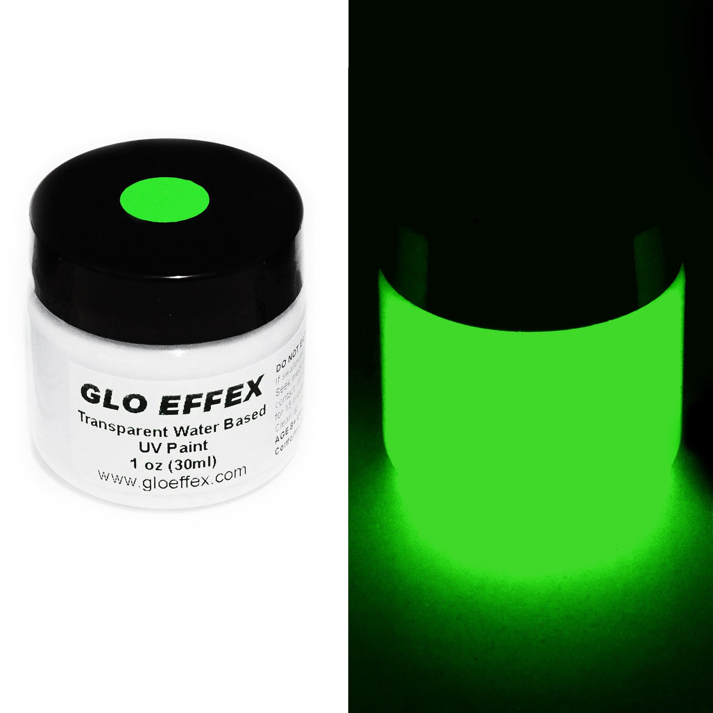 Invisible Transparent Water Based UV Reactive Paint - 1 oz