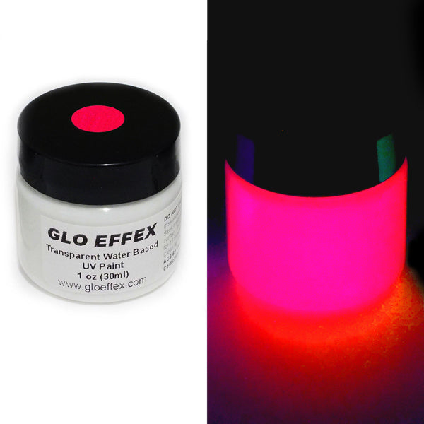 Invisible Transparent Water Based UV Reactive Paint - 1 oz-GLO Effex
