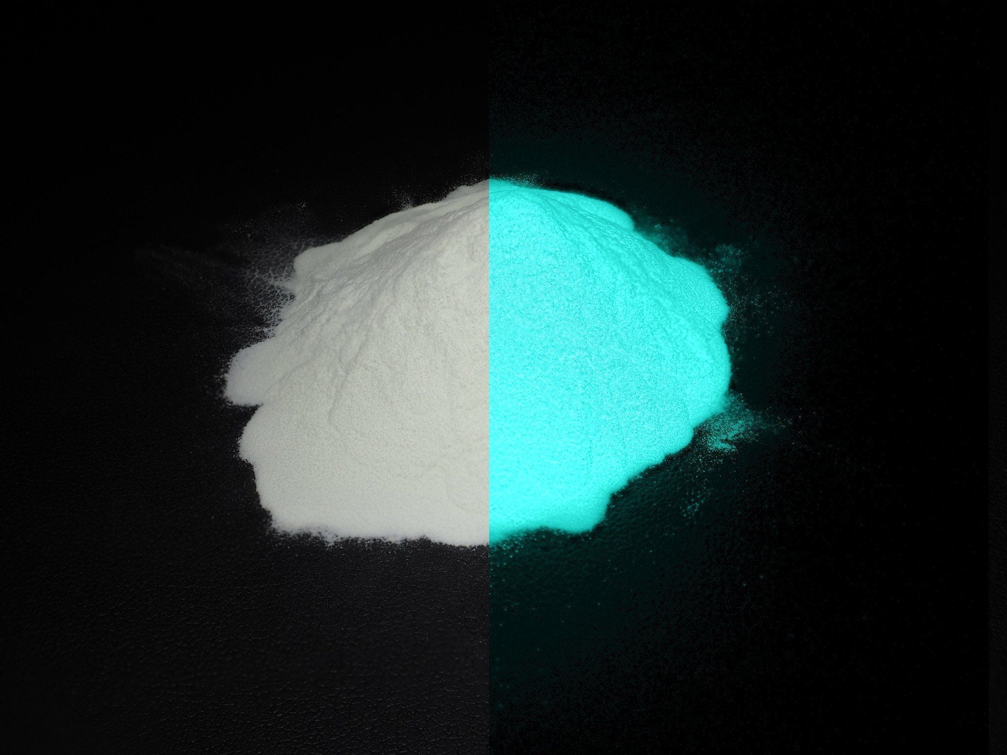 Phosphorescent Glow in the Dark Powder Pigment - Aqua
