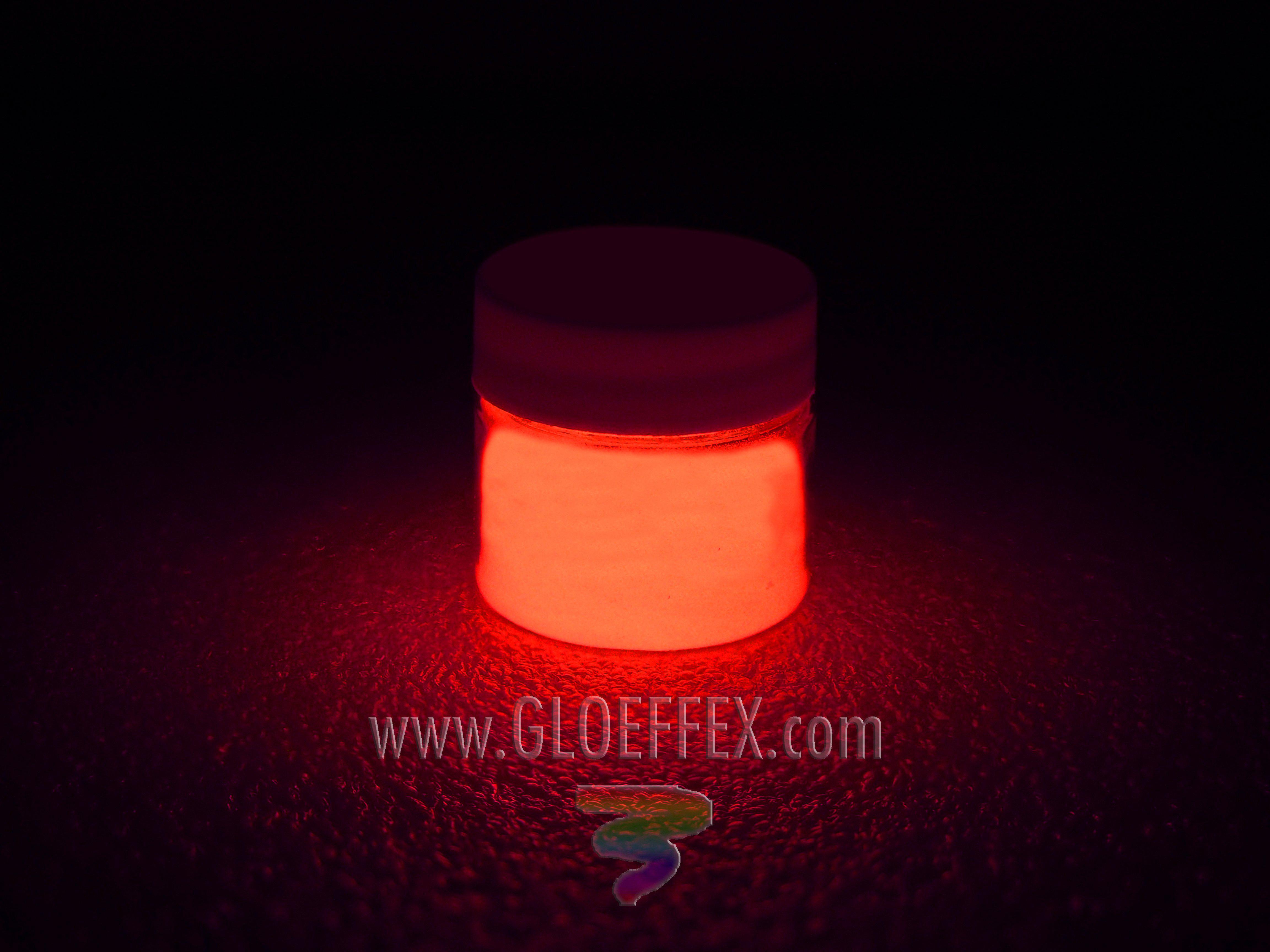 Phosphorescent Glow in the Dark Powder Pigment - Red