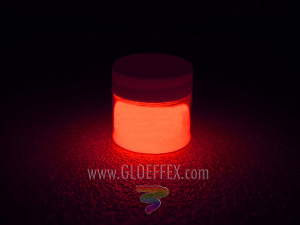 Phosphorescent Glow in the Dark Powder Pigment - Red-GLO Effex