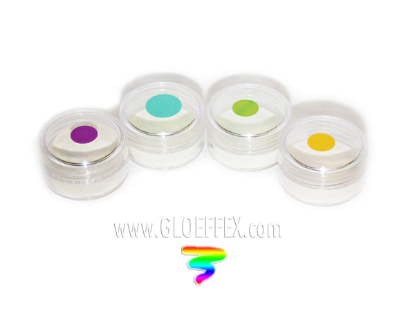 Phosphorescent Glow in the Dark Powder Pigment Sample Pack-GLO Effex